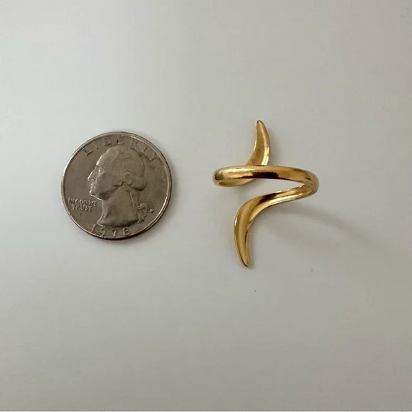 18K Gold Plated Geometric Open Rings - Picture 4 of 4